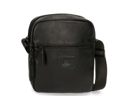 BANDOLERA HOMBRE PIEL COLOR NEGRO ADAPT