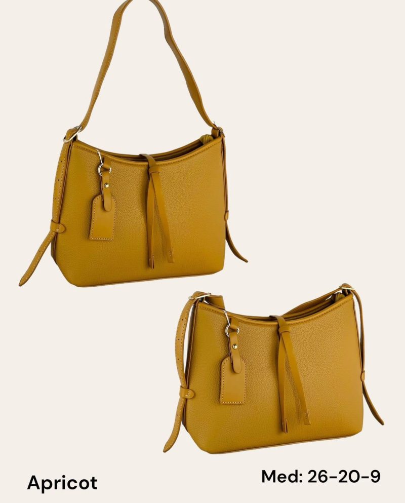 BOLSO PIEL CON LAZO MARRON