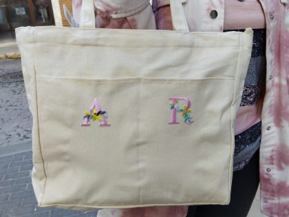 BOLSA TELA PERSONALIZADA FLORES